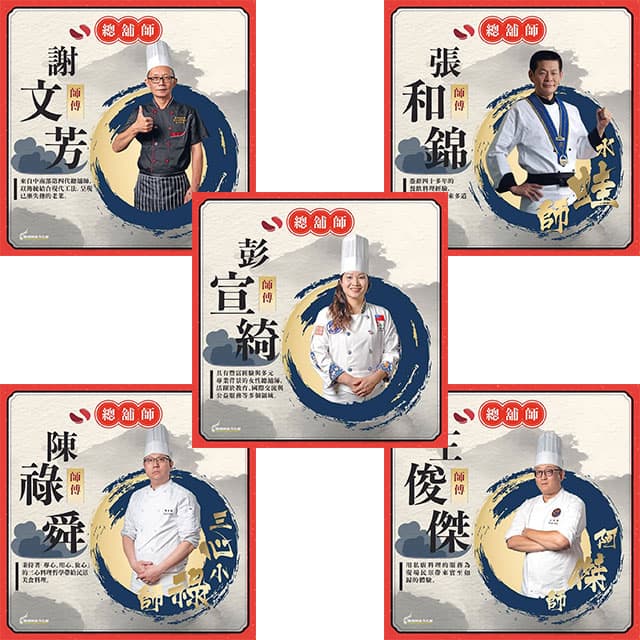 小編今天要和大家來介紹這次入選的五位總舖師！👨‍🍳
